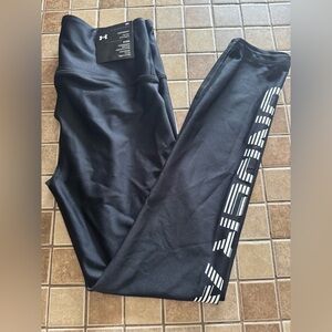 Under Armour Black Leggings with White Logo